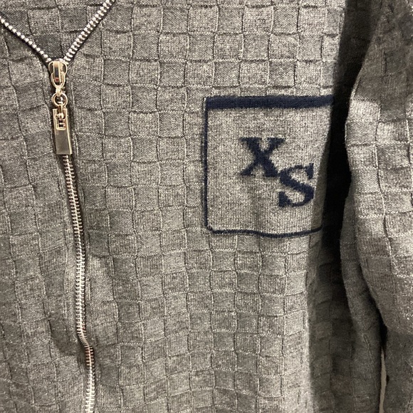 YVES ST LAURENT LONG SLEEVE WMNS SZ L ZIP UP V NECK STRETCHY SWEATER - Picture 3 of 5